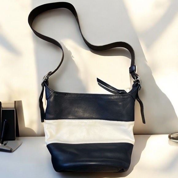 Coach Handbags - COACH Rare Vintage Rugby Navy Bucket Shoulder Bag